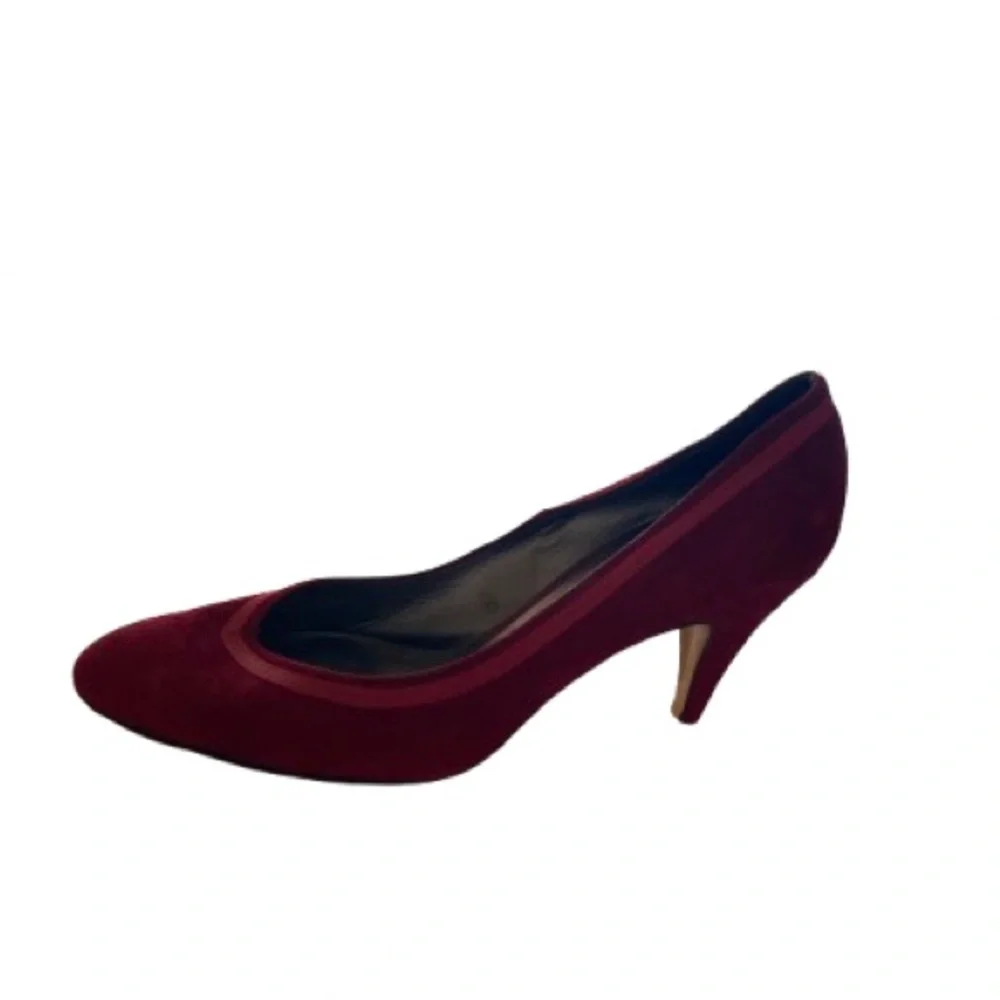 Adrienne Vittadini Red Suede Velvet Heels